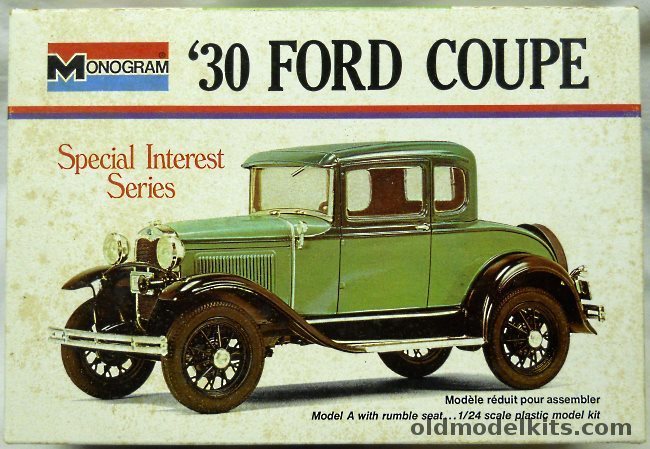 Monogram 1/24 1930 Ford Model A Coupe, 7551 plastic model kit